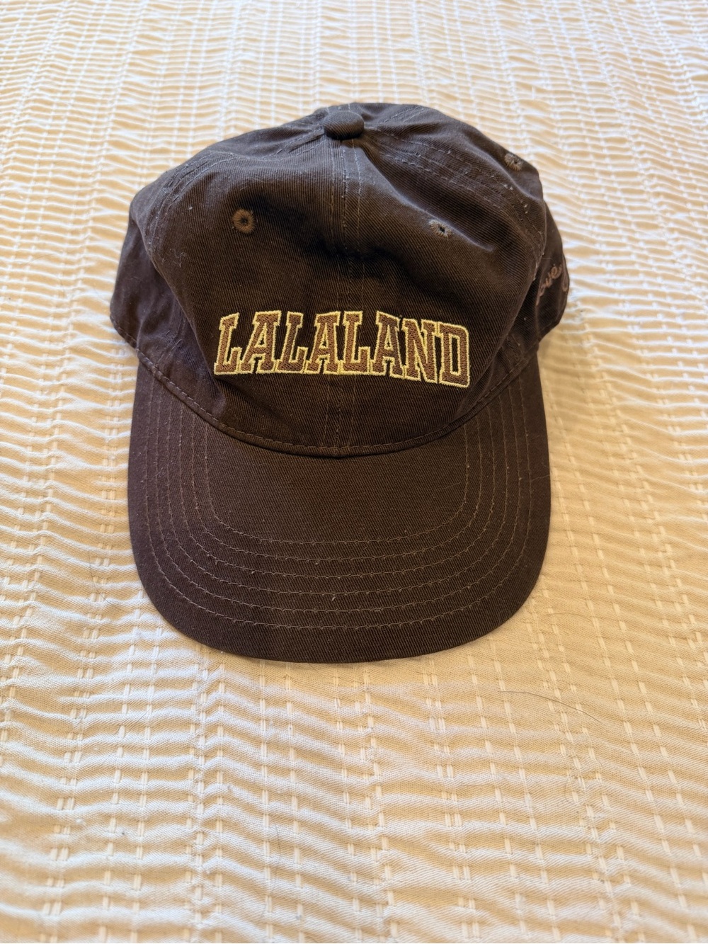 Lala Land women’s Brown 'LALALAND' Embroidered Cap